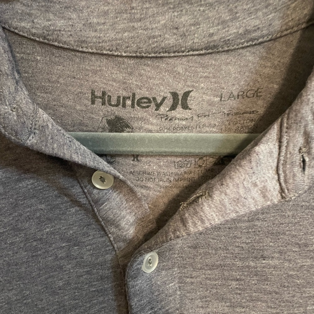 Hurley Men's Charcoal Polo Shirt - Picture 3 of 3
